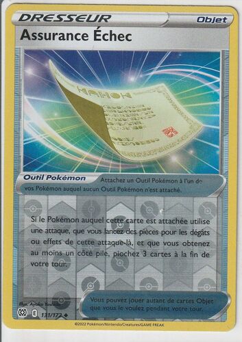 Carte Pokemon - Assurance Echec - 131/172 - Reverse - Épée Et Bouclier 9 - Stars Etincelantes - Eb9 - Vf