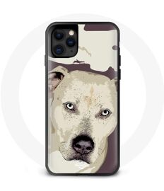 Coque Iphone 12 Pro Max Pitbull Blanc