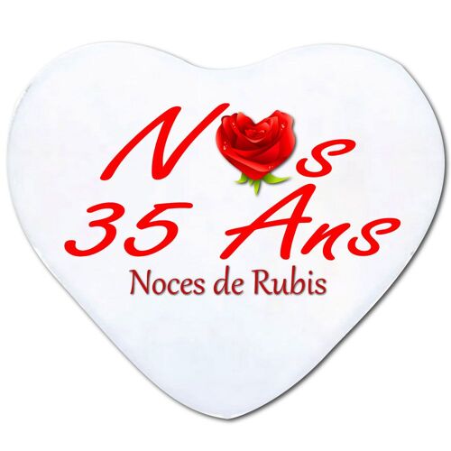 Cadeau De Mariage , Cadeau Saint Valentin Romantique, Magnifique Housse Zippée + Garniture Coussin Anniversaire De Mariage 35 Ans De Mariage,Noces De Rubis