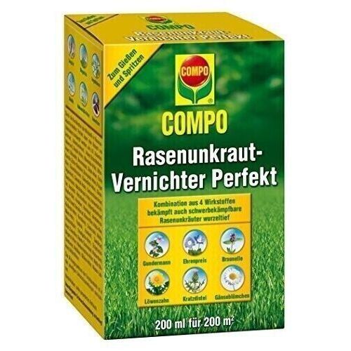 Désherbant Gazon Compo Herbicide Mauvaise Herbe Jardin Concentré Pelouse 200 Ml