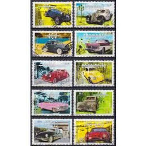 Voitures Anciennes Série Complète Année 2000 N° 3317 3318 3319 3320 3321 3322 3323 3324 3325 3326 Yvert Et Tellier Luxe