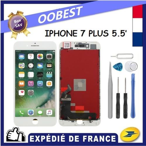 Ecran Iphone 7 Plus Lcd Blanc 5.5 + Vitre Tactile Chassis (Envoie Sous 24h De Fr)