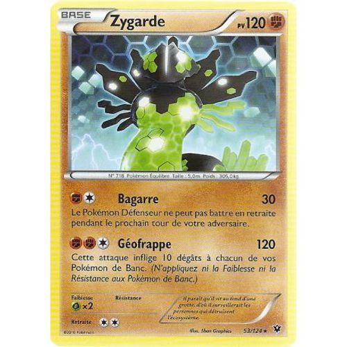 Carte Pokemon - Zygarde - Pv 120 - 53/124 - Rare - Vf