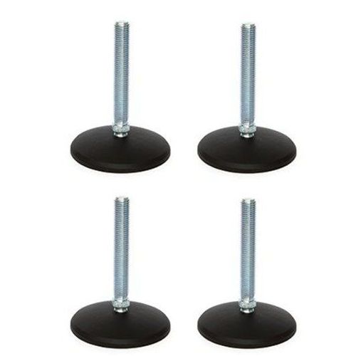 M16x150 Zinc plated levelling foot 100mm plastic base 900kg - Set of 4