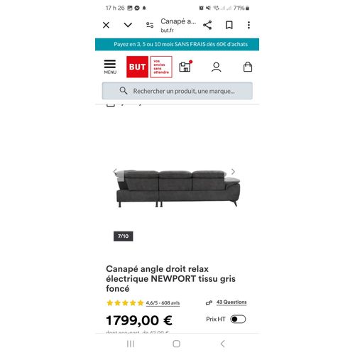 Canapé Angle Droit