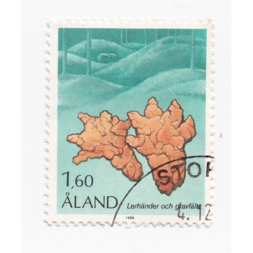 Timbre Åland (Région Autonome De Finlande) : Lerhänder Och Gravfältx, 1,60