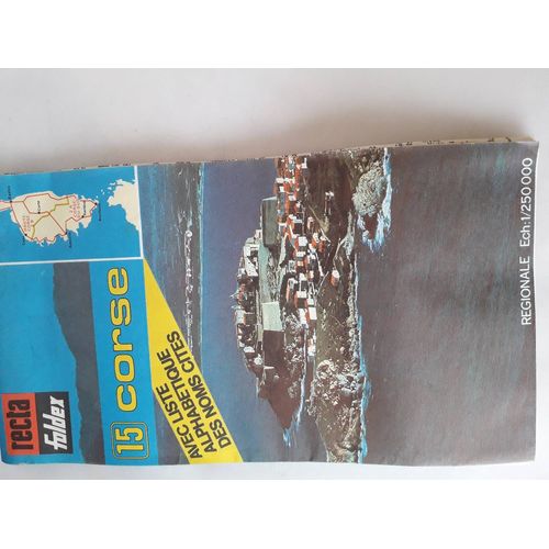 Carte Routiere Corse 1/250.000 Recta Foldex 15