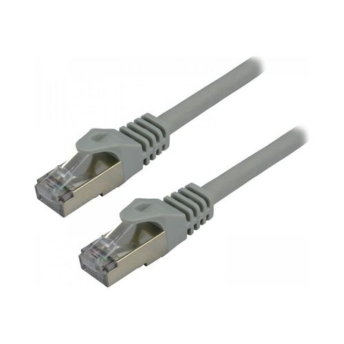 MCL - Câble réseau - RJ-45 (M) pour RJ-45 (M) - 15 cm - 6.2 mm - SFTP - CAT 7 - sans halogène, moulé, sans crochet, 10 Gigabit Ethernet - gris