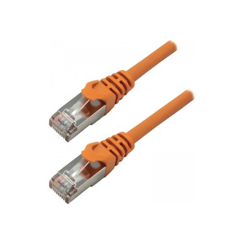 MCL - Câble réseau - RJ-45 (M) pour RJ-45 (M) - 3 m - 6.2 mm - SFTP - CAT 7 - sans halogène, moulé, sans crochet - orange