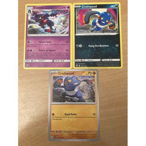 (1477) Coatox + 2x Cradopaud (Pokemon) 