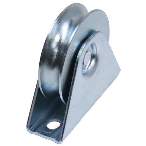 100mm Round groove wheel in fixed bracket