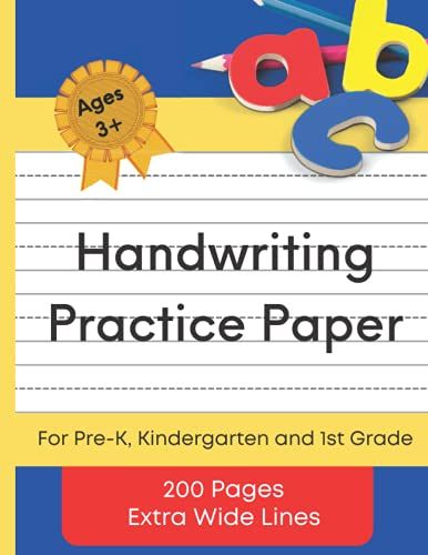 Handwriting Practice Paper: For Pre-K Through 1st Grade Handwriting Practice With Dotted Midline.
