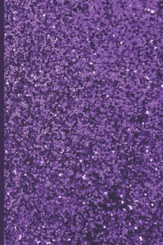 Purple Glitter Journal Notebook Libreta Glossy-Finish Cover: Simple Soft Cover Lined 100 Page Writing Journal Diary Libreta Lined |Workbook For Woman Men Girls Boys Kids Teens Students