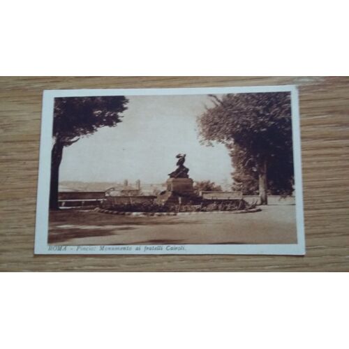 Rome , Roma - Pincio : Monumento Ai Fratelli Cairoli - Carte Italienne - 1928