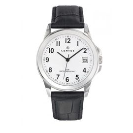 Certus Montre Homme Acier Cuir Noir 610724