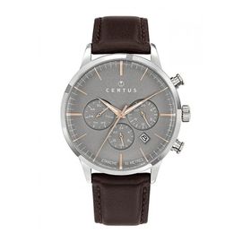 Certus Montre Homme Acier Cuir Marron 611139
