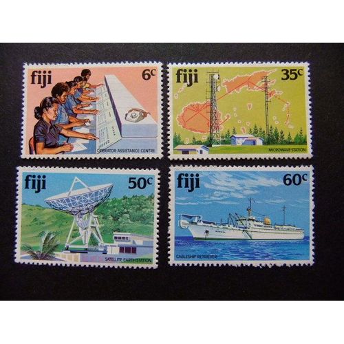 Fidji Fiji 1981 Tèlécommunications Yvert 441 / 444 ** Mnh