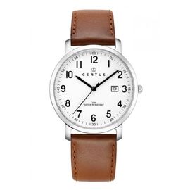Certus Montre Homme Acier Cuir Marron 611079