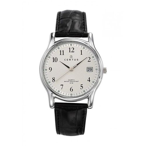 Montre Certus Homme Acier Cuir Noir 610590
