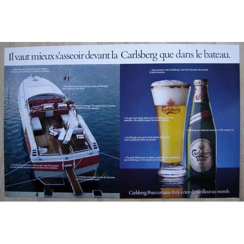 Publicité Papier - Bière Carlsberg De 1986