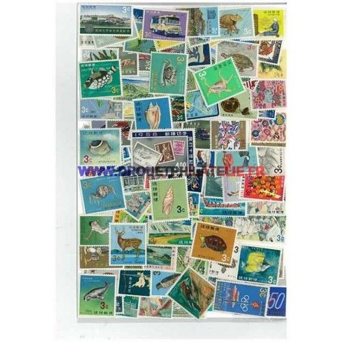 Ryu Kyu - Lot De 25 Timbres Differents