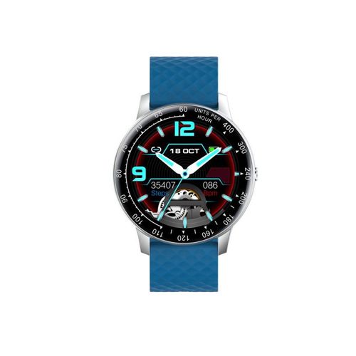 Smarty Warm Up Montre Mixte Connectée Silicone Bleu Sw008c