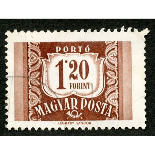 Timbre Oblitéré Magyar Posta, Porto, 1.20 Forint