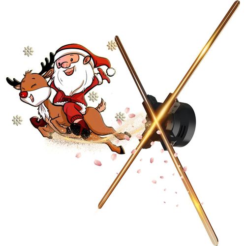 Hologramme 3D Projecteur 56Cm Ventilateur Holographique Avec Wifi App Télécommande Bluetooth 700 Vidéos Pour Exposition Publicité Animation Flottante Vitrine Événementiel