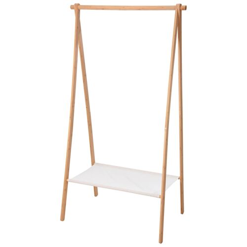 Portant vêtements en bois et tissu 156x86x57cm