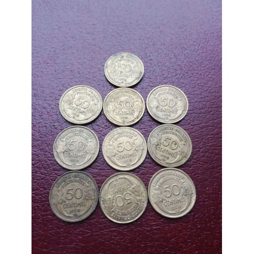 50 Centimes 1939 B Lot De 10 Exemplaires