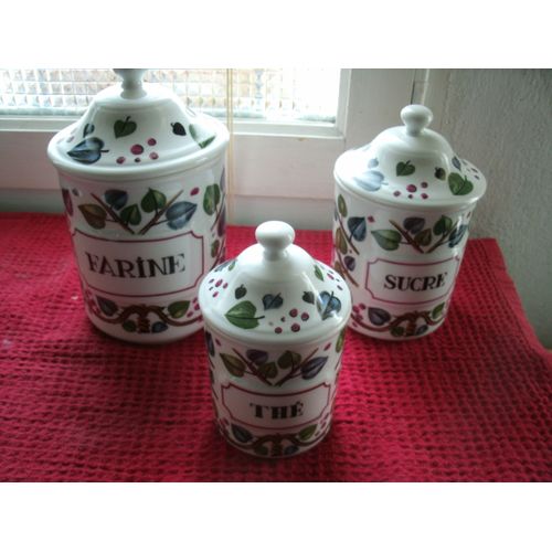 Lot De 5 Pots Porcelaine Limoges .