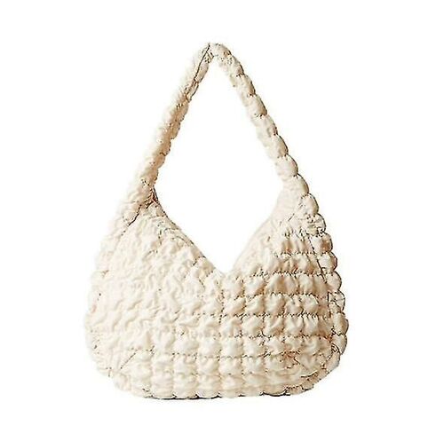 Casual Large Capacity Tote Shoulder Bags Designer Ruched Handbag Luxury Nylon Quilted Padded Crossbody Bag