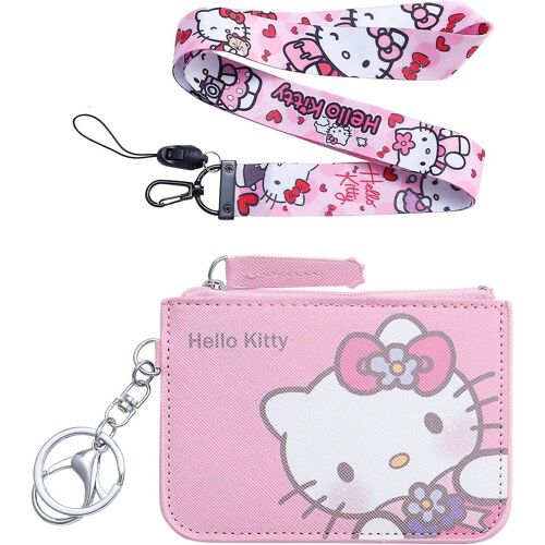 Femmes Fille Anime Kitty Wallet Anime Porte-Monnaie Porte-Monnaie Avec Cordon (Kitty C)