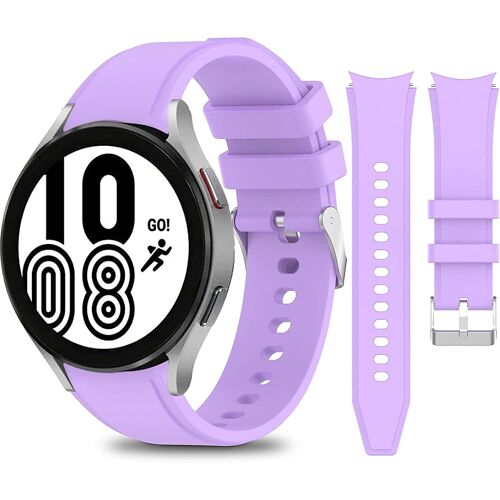Compatible Avec Samsung Galaxy Watch 4 Band 40mm 44mm / Galaxy Watch 4 Classic Bands 42mm 46mm / Galaxy Watch 3 Band 41mm, No Gap Soft Silicone Sport Ad