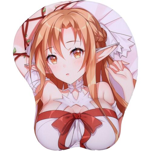 Sword Art Online Asuna 3d Anime Mouse Pads avec Rest Gaming Mousepads 2way Skin (Asuna 2)