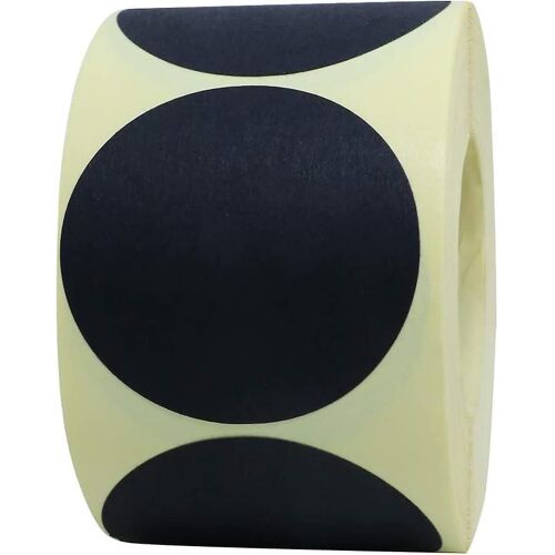 Hybsk Blank Black Cardboard Paper Label 2 Pouces Black Kraft Paper Sickers 300 Par Rouleau (Papier Kraft Noir)