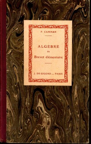 Algebre Du Brevet Elementaire