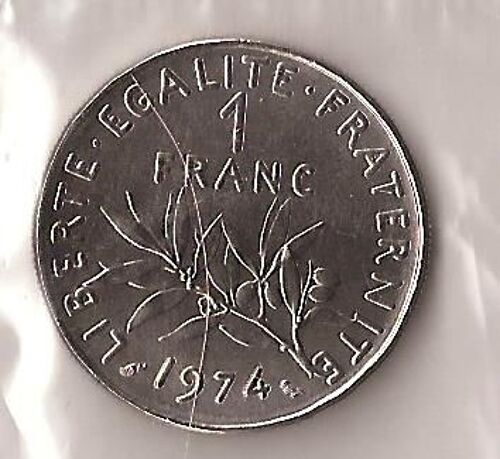 1 Franc Type Semeuse 1974. Fleur De Coin