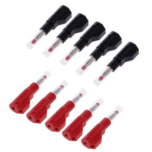 gaine rétractable mâle 4mm, connecteur à souder, fiche banane empilable, 10 pièces