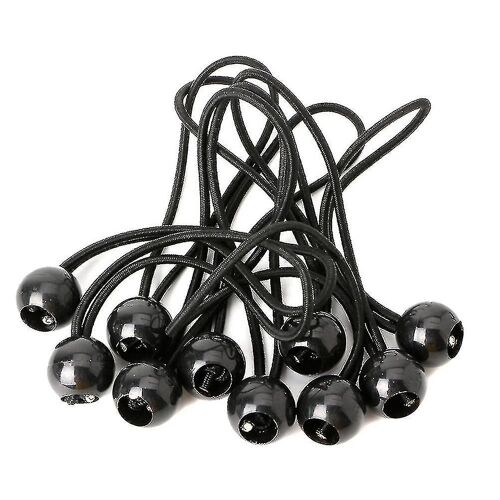 50pcs Tente Haute Élastique Ball Bands Plastic Ball Head Bungee Cords Trampoline Bagage Belts Tente Tie