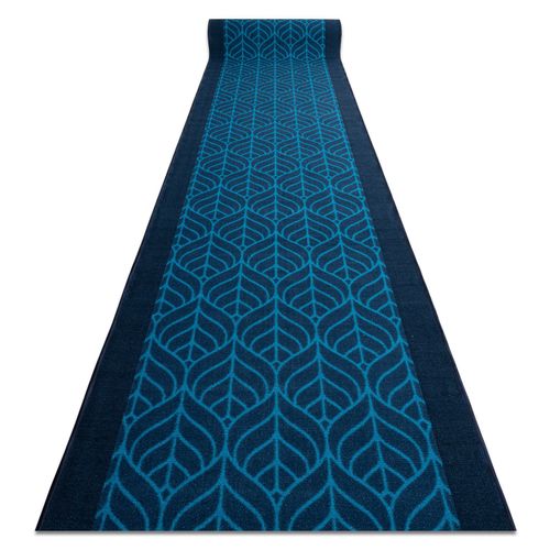 100x250 Cm Tapis De Couloir Antidérapant Pióra Plumes Bleu Foncé 100cm