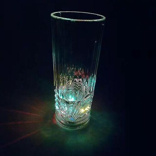 Noël 1pc Led Vin Vin Verre Capteur Coupe Colorée Lumineux Couleur Changeante Coupe Fashion Bar (Fleur Straight Cup)