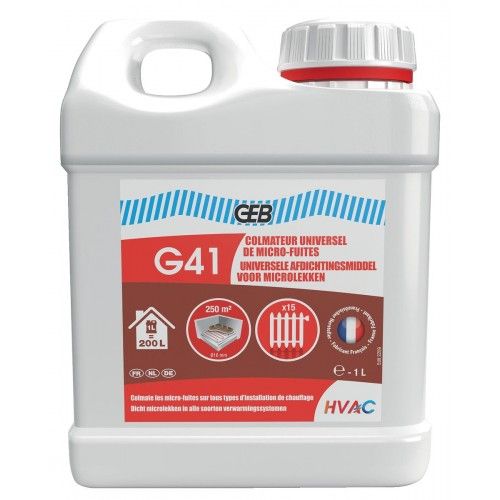 Colmateur universel de micro-fuites G41 pour systèmes de chauffage -1L GEB
