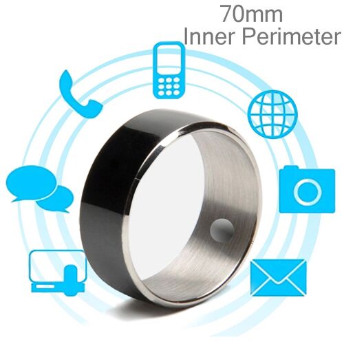 Bague Connectée NFC ID IC Smart Ring Bijou High Tech Android iOs Noir 70 mm YONIS