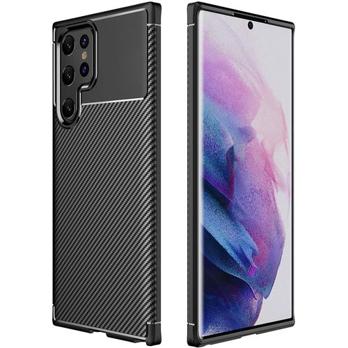 Coque Brossée Noire Samsung Galaxy S22 Ultra 5g New Carbon Fiber Antichoc - Accessoires Pochette Case Samsung Galaxy S22 Ultra 5g