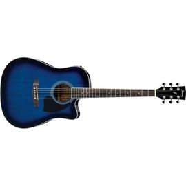 Ibanez Pf15ece-Tbs Transparent Blue Sunburst - Guitare Électro-Acoustique