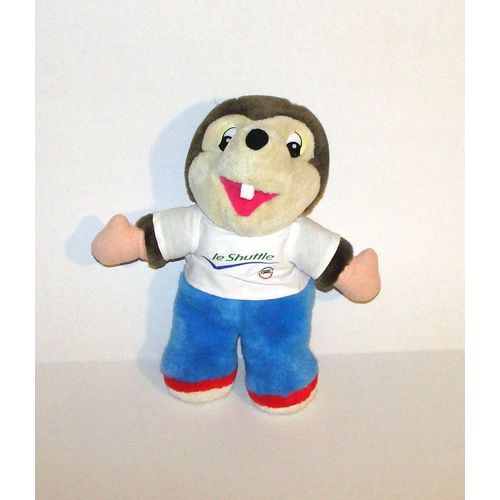Taupe Mascotte Eurotunnel Rare Peluche Doudou La Taupe Mazous Le Shuttle 28 Cm