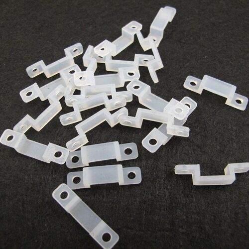 Supports De Clips De Fixation En Silicone Pour Bande Led 5050, 10mm, 5050, 5630, En Plastique, Couleur Unique, Lumière Rgb, Vente En Gros, 10 Pièces