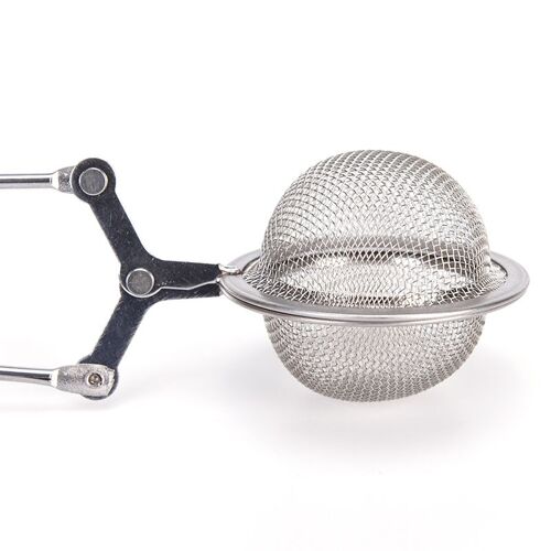 Cuillère En Acier Inoxydable, Boule À Thé, Infuseur, Filtre, Feuilles, Presse, Herbe, Maille, Passoire, Métal, Poignée En Acier Inoxydable, Cuillère, Diffuseur