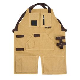 Tablier De Camping Unisexe À Poches Multiples, Vêtements De Travail Résistants À L'usure, Pour La Cuisine, Le Jardin Ou Le Barbecue, Unisexe